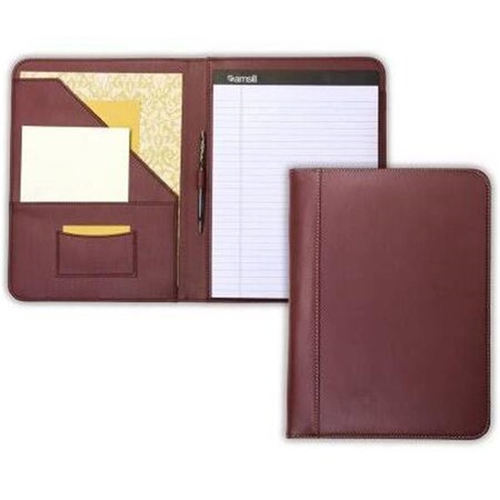 Samsill 8.5 x 11 in. Contrast Stitch Leather Padfolio Writing Pad SA83833